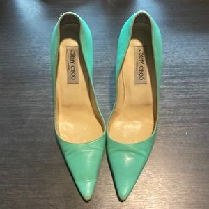 Jimmy choo heels Turquoise green I believe not really sure on the color